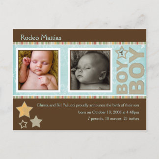 Anuncio de nacimiento de Rodeo Mattias