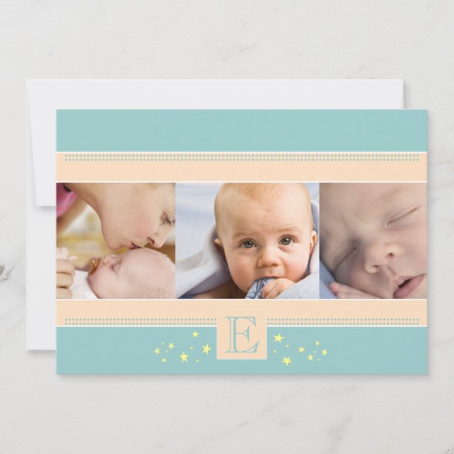 Anuncio de nacimiento de Stardust Baby Boy (Anverso)