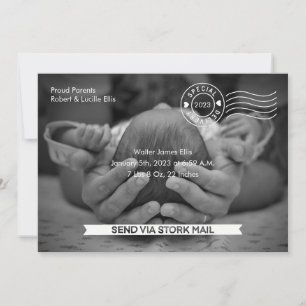 Anuncio de nacimiento de Stork Mail