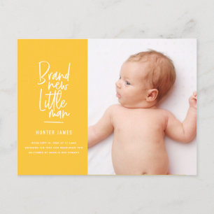 Anuncio de nacimiento de un niño dibujado a mano