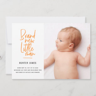 Anuncio de nacimiento de un niño dibujado a mano