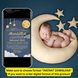 Anuncio de nacimiento de un niño musulmán de la Es