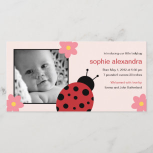 Anuncio de nacimiento de una bebé de leche dulce