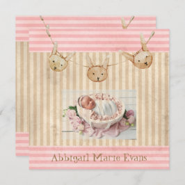 Anuncio de nacimiento de una pequeña niña conyugal