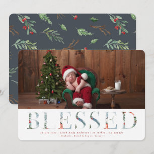 Anuncio de nacimiento de vacaciones en Wintry Wond