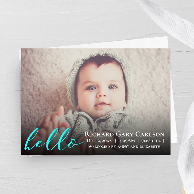 Anuncio de nacimiento del bebé de la foto Hello (Subido por el creador)