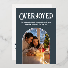 Anuncio de nacimiento del bebé de Navidad en carbó