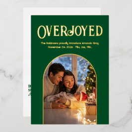 Anuncio de nacimiento del bebé Evergreen Luxe