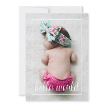 Anuncio de nacimiento del mundo