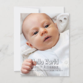 Anuncio de nacimiento del mundo