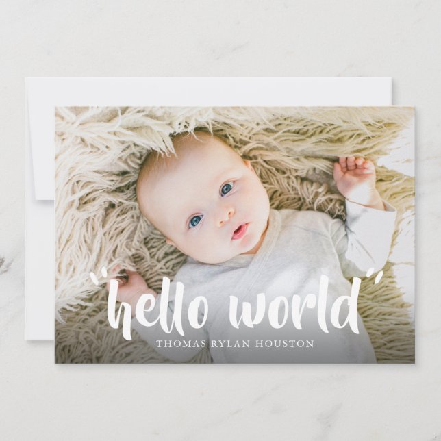 Anuncio de nacimiento del Recién nacido mundial (Anverso)