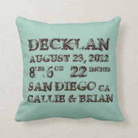 Anuncio de nacimiento dice almohada Aqua
