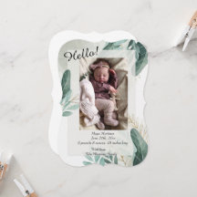 Anuncio de nacimiento elegante