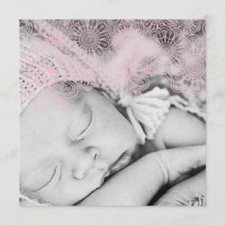 Anuncio de nacimiento fotográfico - chica