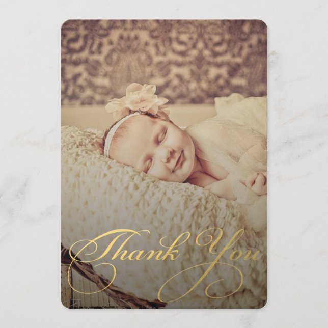 Anuncio de Nacimiento Gracias, Bebe Beber y Ver (Anverso)