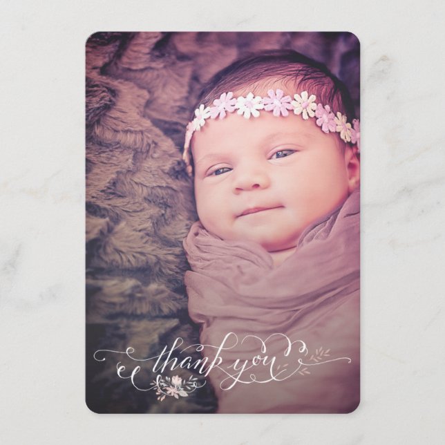 Anuncio de Nacimiento Gracias por Venir a Conocer  (Anverso)