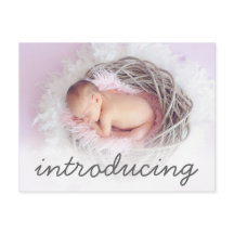 Anuncio de nacimiento guion de introducción foto