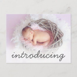 Anuncio de nacimiento guion de introducción foto