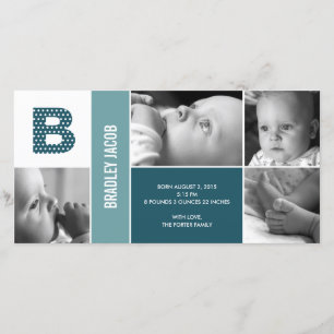 Anuncio de nacimiento inicial del bebé por puntos 