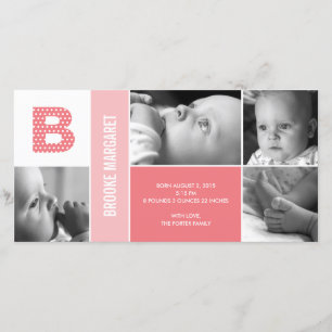 Anuncio de nacimiento inicial del bebé por puntos 