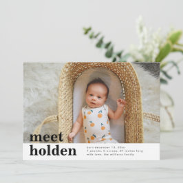 Anuncio de nacimiento minimalista | Anuncio de nac