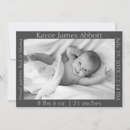 Anuncio de nacimiento Minimalista neutro de género