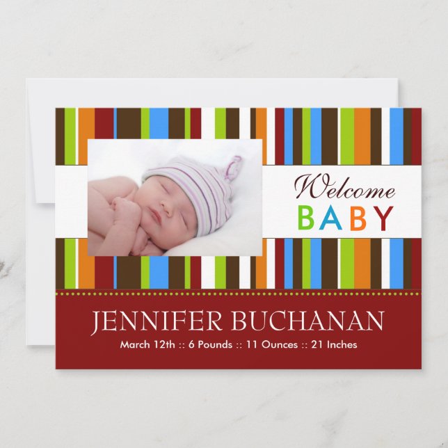 Anuncio de nacimiento moderno (Anverso)