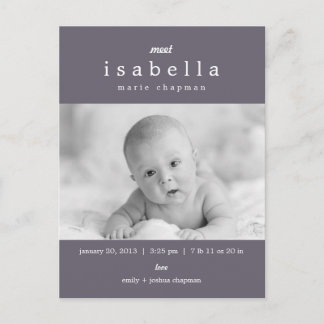 Anuncio de nacimiento MODERNO