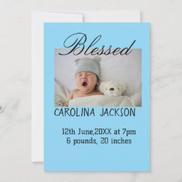 Anuncio de nacimiento moderno de foto de recién na