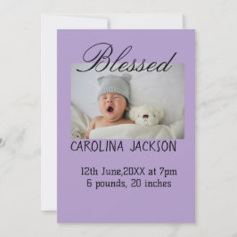 Anuncio de nacimiento moderno de foto de recién na