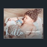 ANUNCIO DE NACIMIENTO Moderno HOLA<br><div class="desc">Simplemente moderno. Siempre elegante. © www.themodcards.com</div>