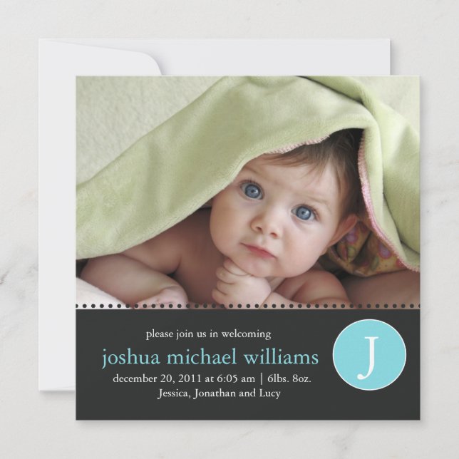 Anuncio de nacimiento monograma (Anverso)