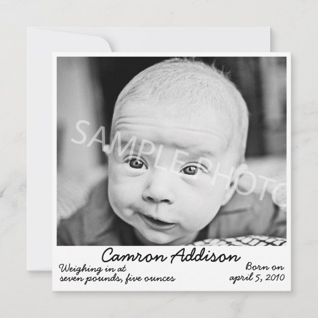 Anuncio de nacimiento negro (Anverso)