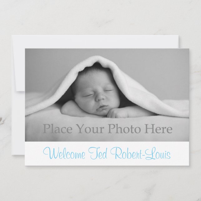 Anuncio de Nacimiento Niño (Anverso)