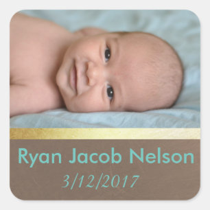 Anuncio de nacimiento Pegatinas de foto bebé
