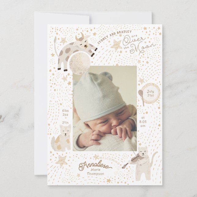 Anuncio de nacimiento por la luna (Anverso)