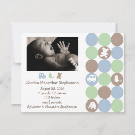 Anuncio de Nacimiento Puntos y Formas