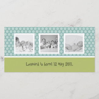 Anuncio de nacimiento rápido con puntos de polka l