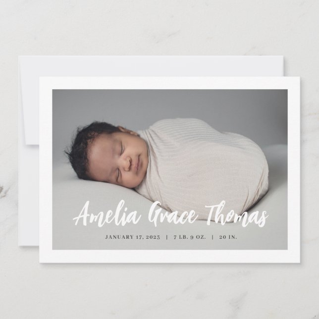 Anuncio de nacimiento simple (Anverso)