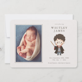 Anuncio de nacimiento simple de Harry Potter