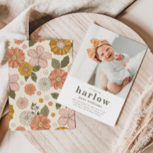 Anuncio de nacimiento simple de una foto | Nacimie