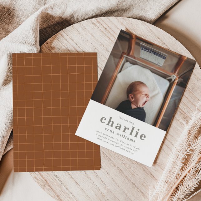 Anuncio de nacimiento simple de una foto | Nacimie (Subido por el creador)