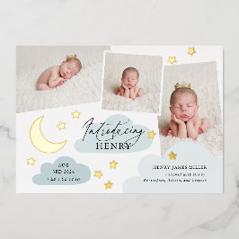 Anuncio de nacimientos azules en Collage de fotos 