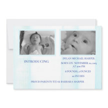 Anuncio de nacimientos de Blue Hello World Boy