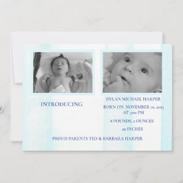 Anuncio de nacimientos de Blue Hello World Boy