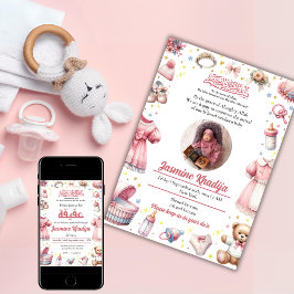 Anuncio de nacimientos islámicos de bebé rosa