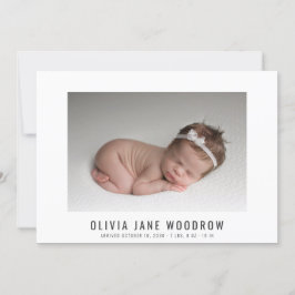 Anuncio de natalidad de Collage de fotos de niña m