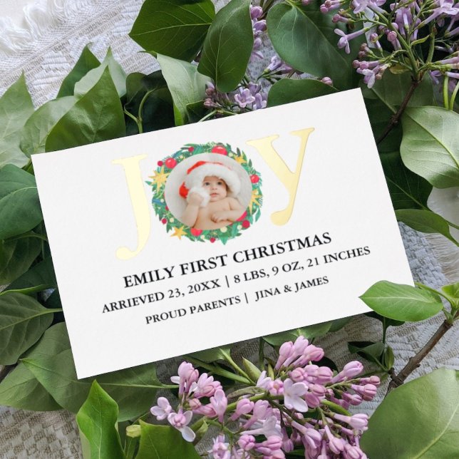 Anuncio de Navidad moderno de oro y alegría para b (Subido por el creador)