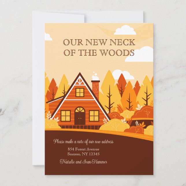 Anuncio de nueva casa de otoño (Anverso)