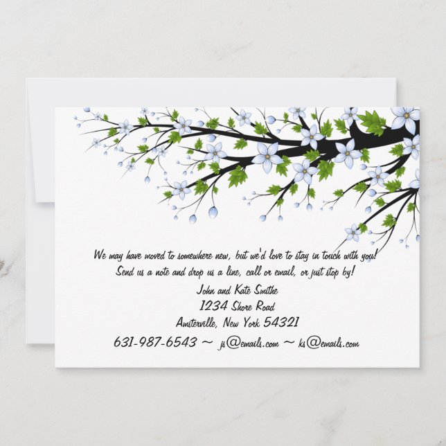 Anuncio de Nueva Dirección de Spring Blossoms (Anverso)